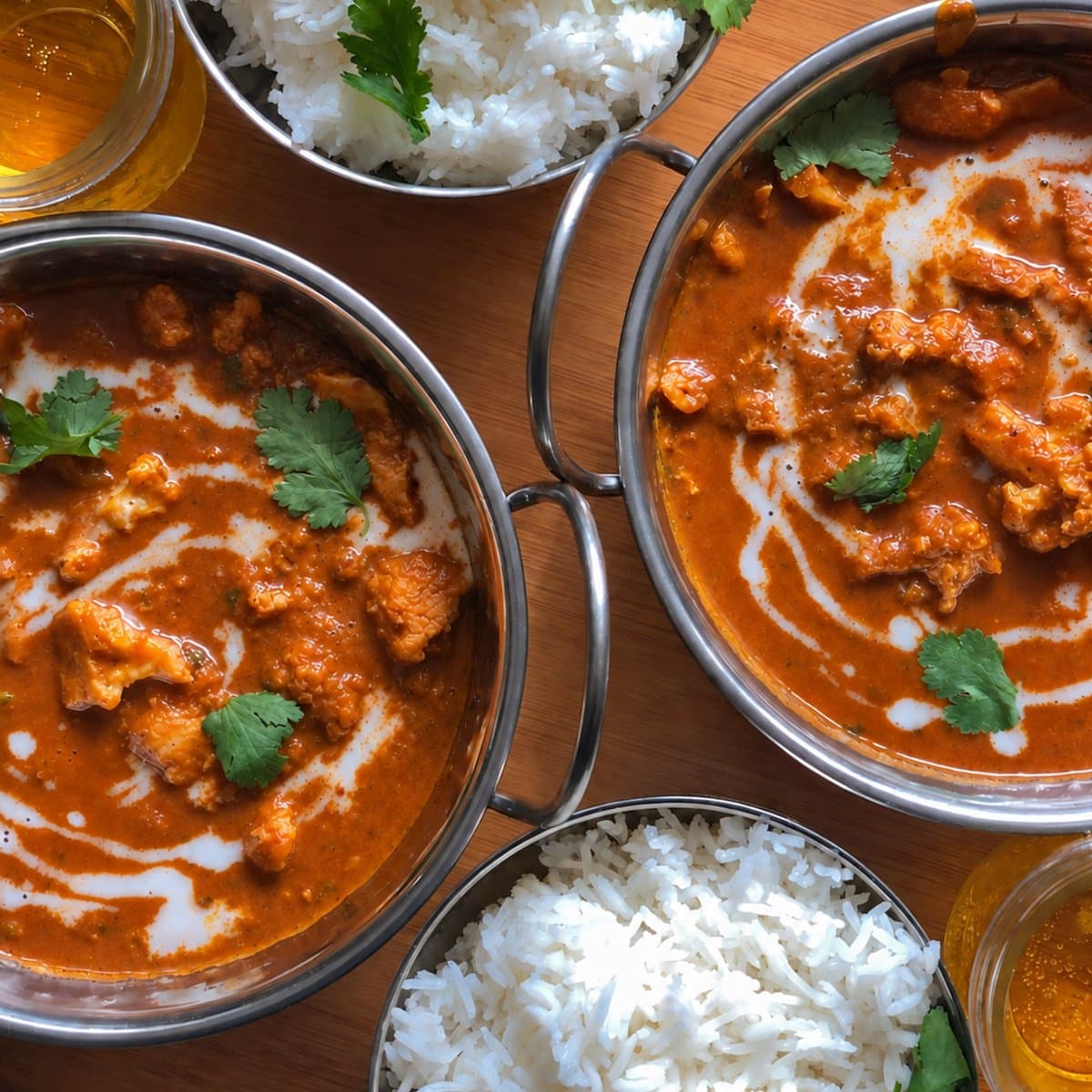 Dinner for Two (2 Curries with 2 Rice and 2 Naans)