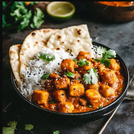 Vegetarian Combo (Paneer with Rice and Naan)